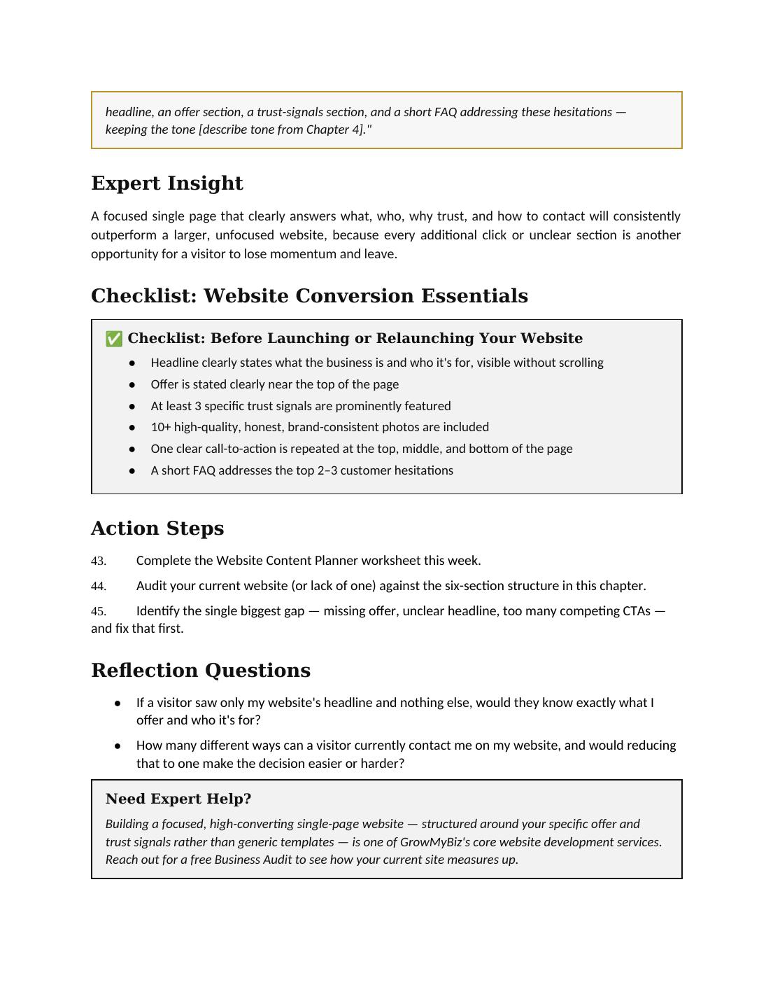 Checklist preview